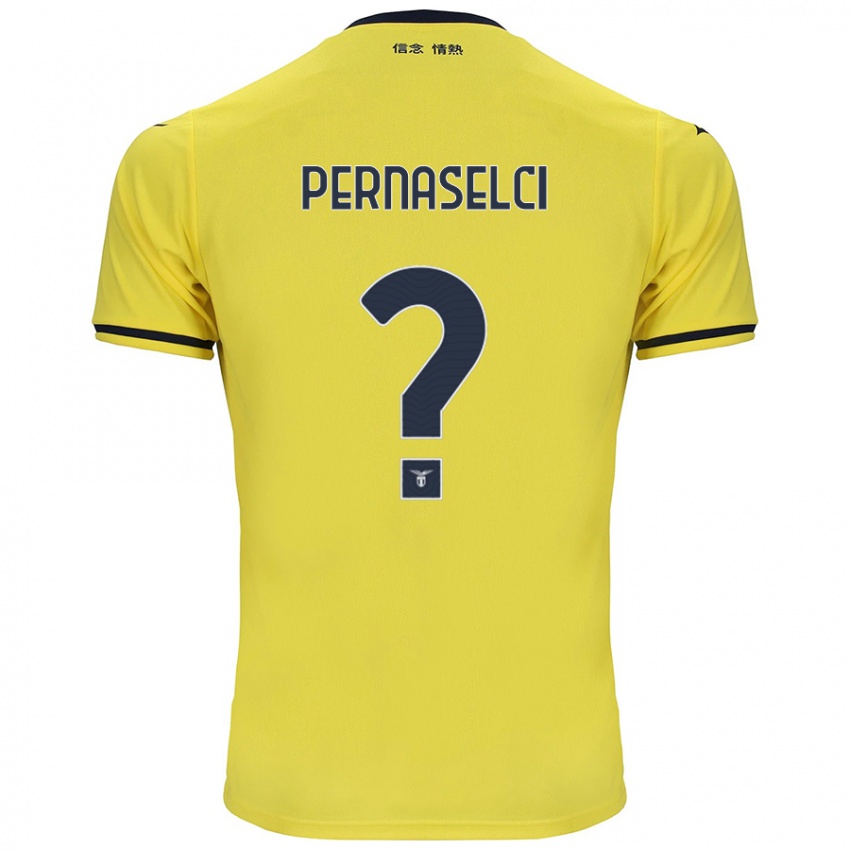 Niño Camiseta Leonardo Pernaselci #0 Amarillo 2ª Equipación 2024/25 La Camisa Chile