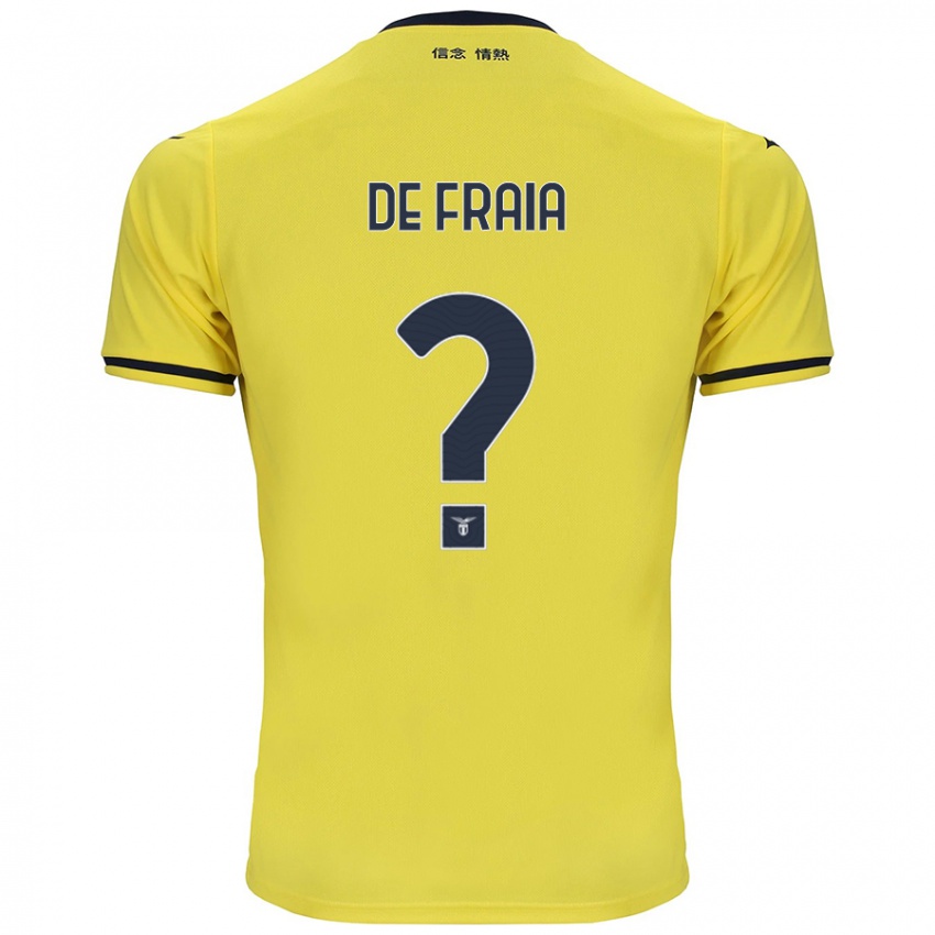 Niño Camiseta Davide De Fraia #0 Amarillo 2ª Equipación 2024/25 La Camisa Chile