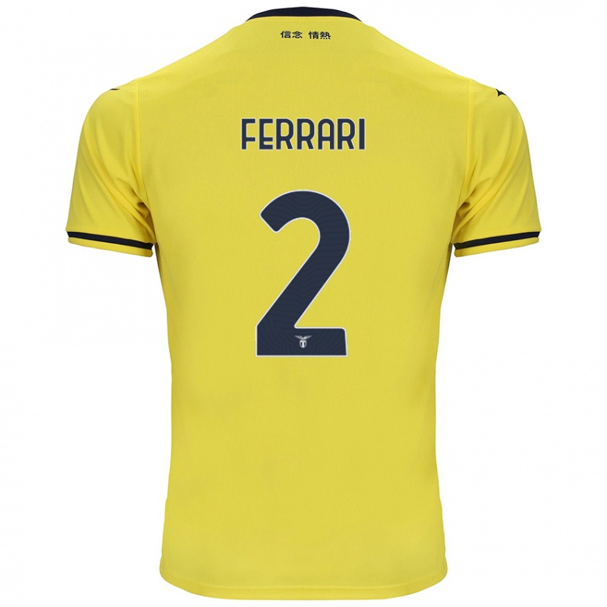 Niño Camiseta Lorenzo Ferrari #2 Amarillo 2ª Equipación 2024/25 La Camisa Chile