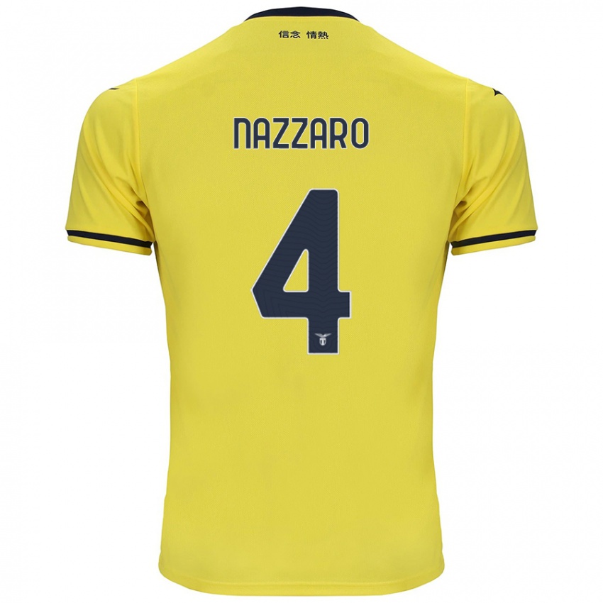 Niño Camiseta Marco Nazzaro #4 Amarillo 2ª Equipación 2024/25 La Camisa Chile