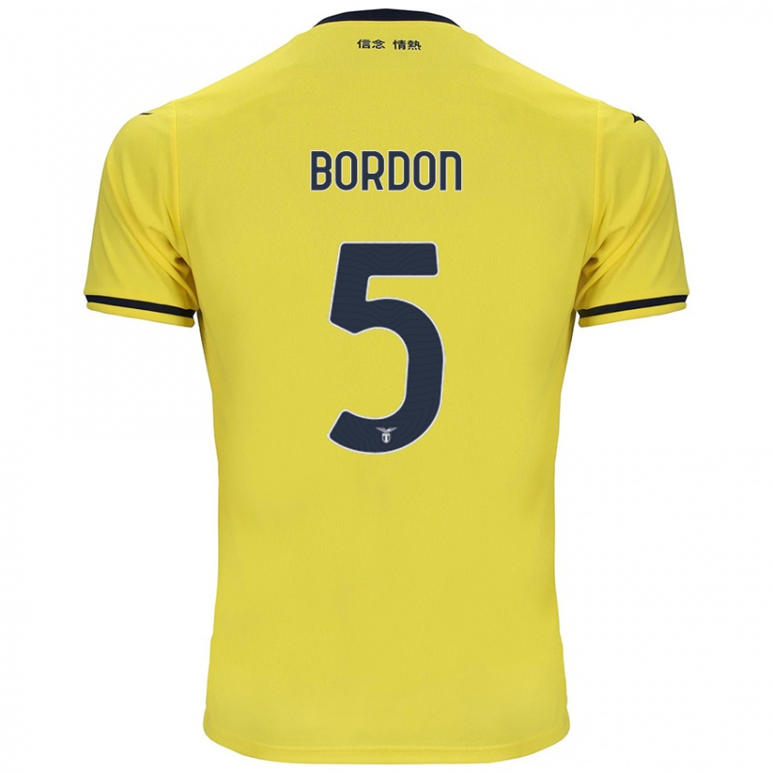 Niño Camiseta Filipe Bordon #5 Amarillo 2ª Equipación 2024/25 La Camisa Chile