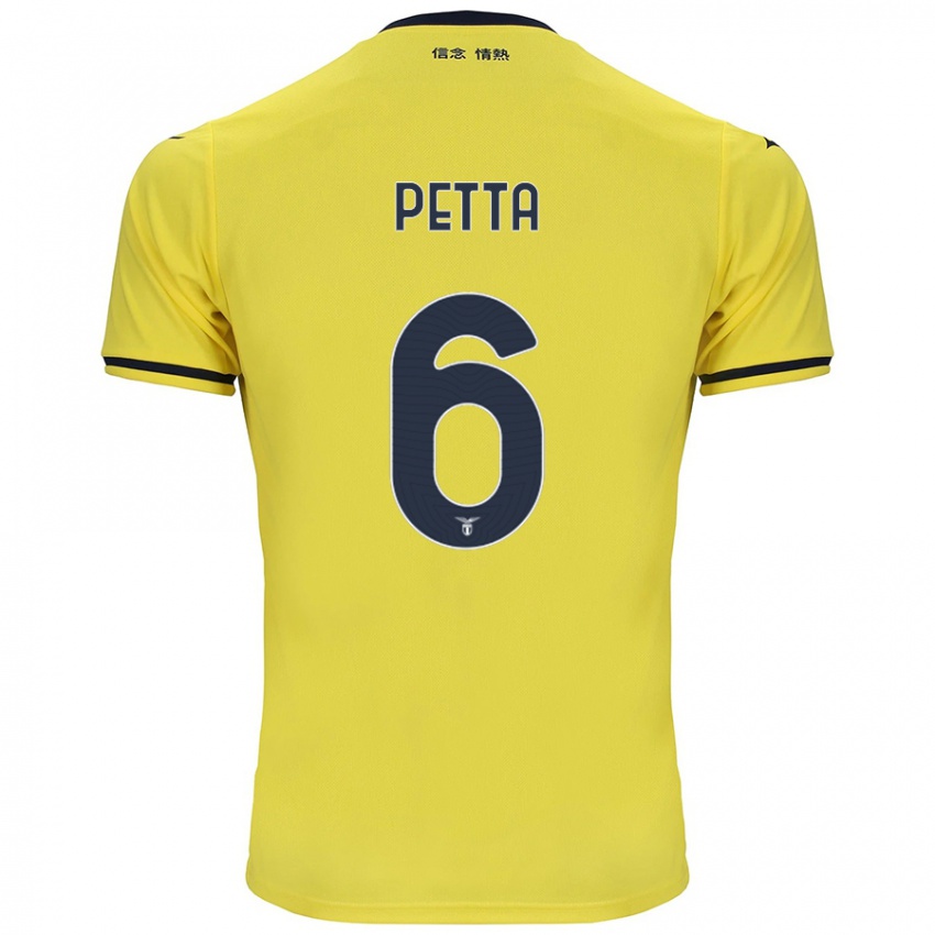 Niño Camiseta Andrea Petta #6 Amarillo 2ª Equipación 2024/25 La Camisa Chile