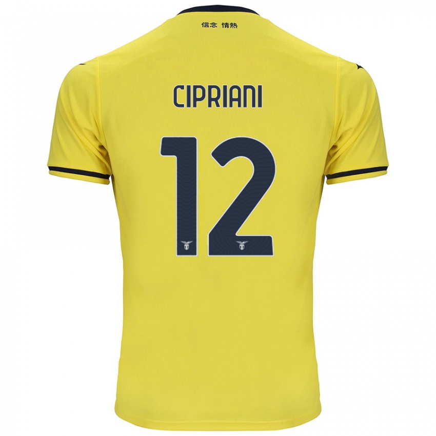 Niño Camiseta Alessio Cipriani #12 Amarillo 2ª Equipación 2024/25 La Camisa Chile