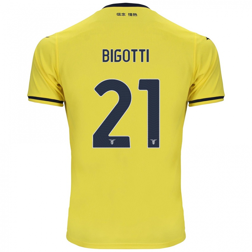 Niño Camiseta Massimo Bigotti #21 Amarillo 2ª Equipación 2024/25 La Camisa Chile