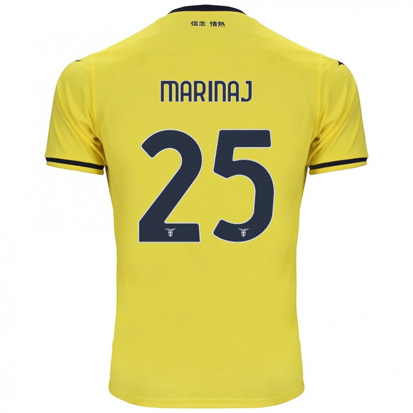 Niño Camiseta Kledi Marinaj #25 Amarillo 2ª Equipación 2024/25 La Camisa Chile