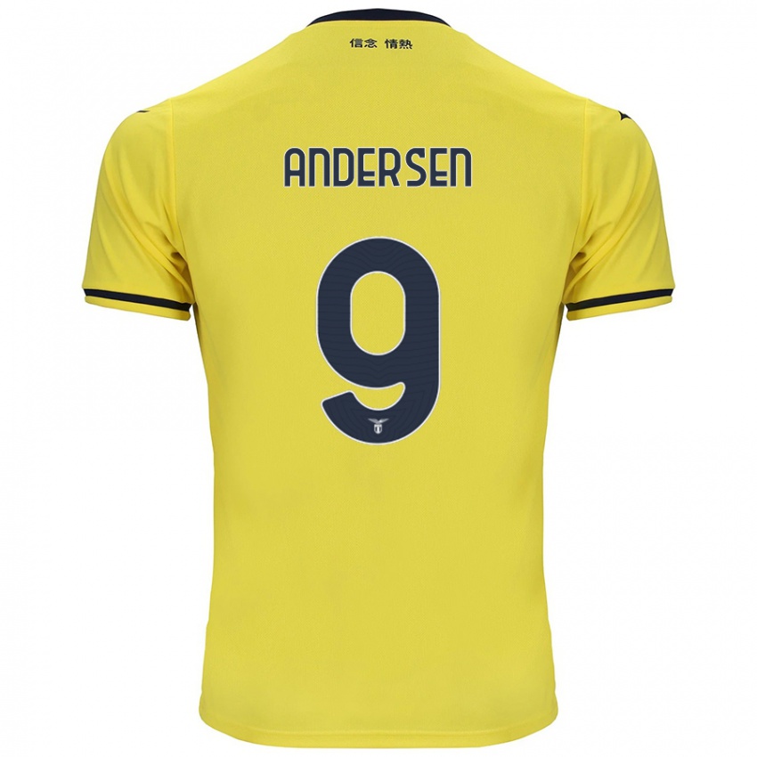 Niño Camiseta Signe Holt Andersen #9 Amarillo 2ª Equipación 2024/25 La Camisa Chile