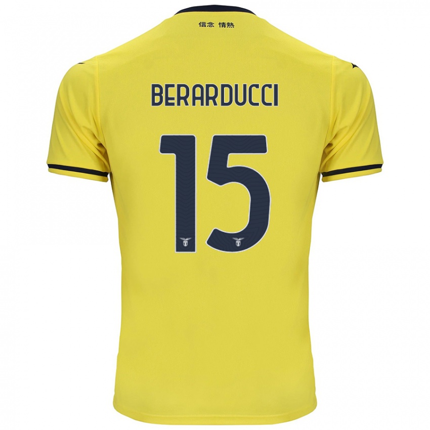 Niño Camiseta Martina Berarducci #15 Amarillo 2ª Equipación 2024/25 La Camisa Chile