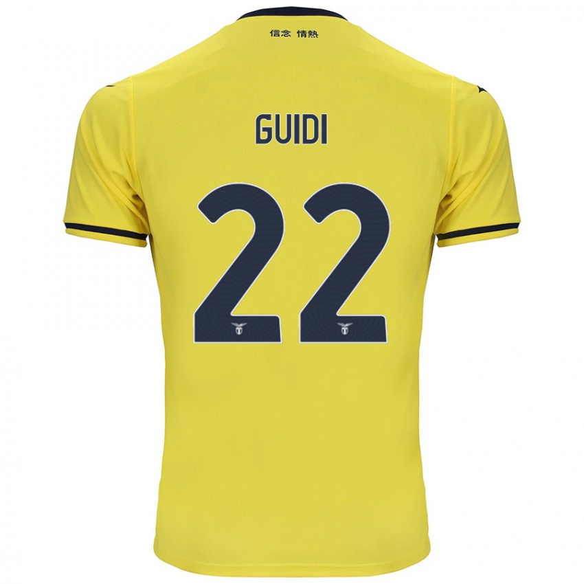 Niño Camiseta Emma Guidi #22 Amarillo 2ª Equipación 2024/25 La Camisa Chile