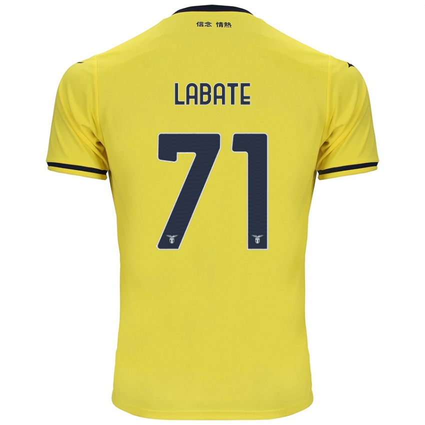 Niño Camiseta Camilla Labate #71 Amarillo 2ª Equipación 2024/25 La Camisa Chile