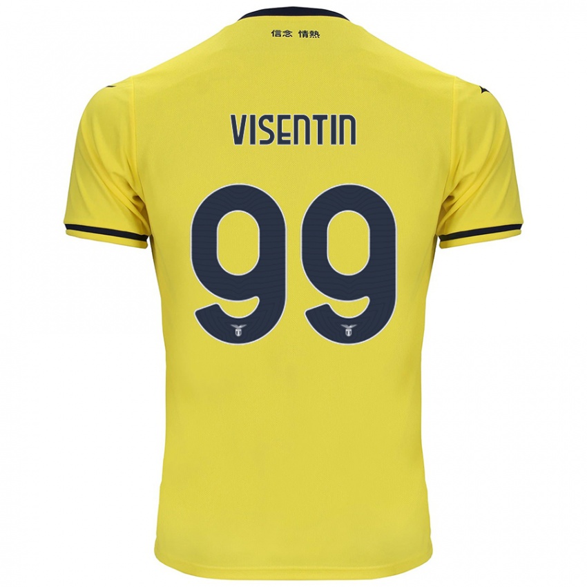 Niño Camiseta Noemi Visentin #99 Amarillo 2ª Equipación 2024/25 La Camisa Chile