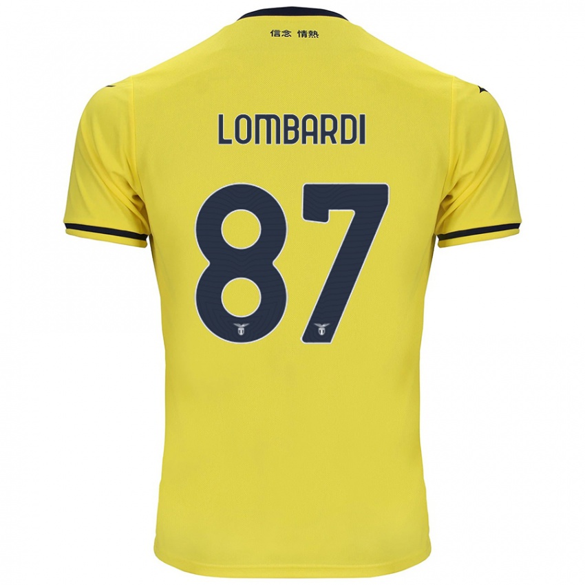 Niño Camiseta Cristiano Lombardi #87 Amarillo 2ª Equipación 2024/25 La Camisa Chile