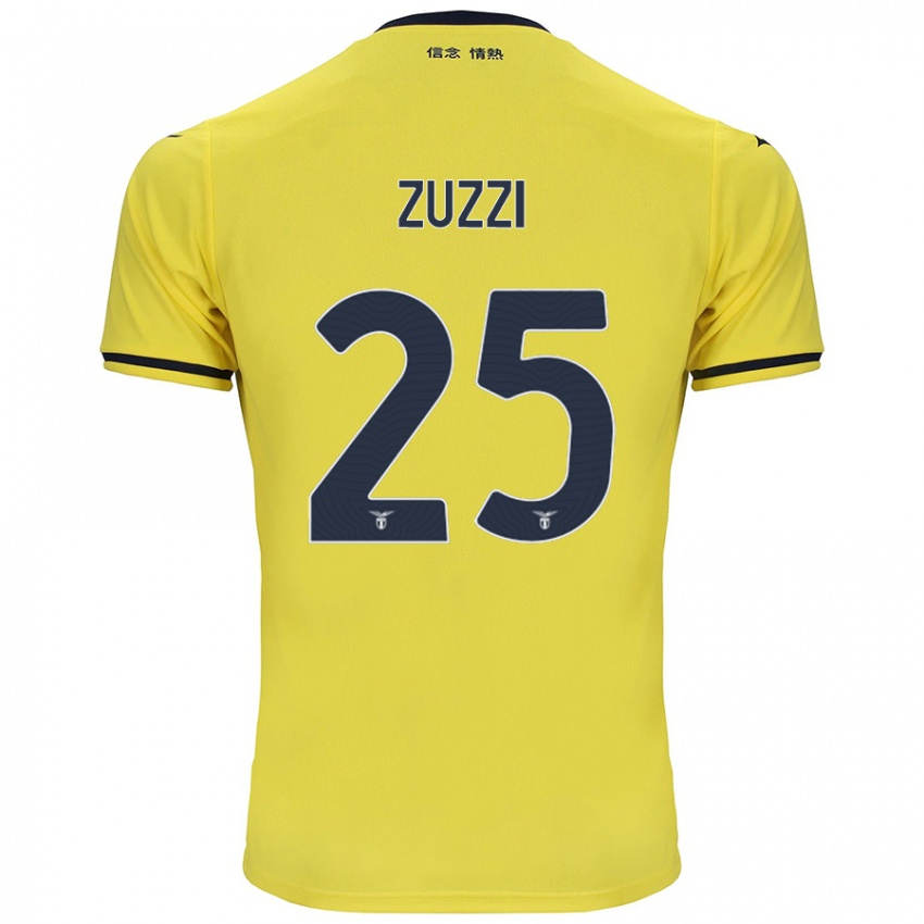 Niño Camiseta Giorgia Zuzzi #25 Amarillo 2ª Equipación 2024/25 La Camisa Chile