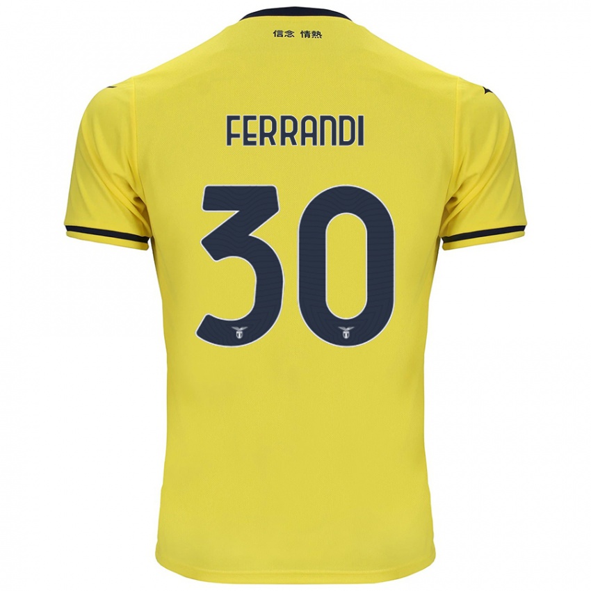 Niño Camiseta Giulia Ferrandi #30 Amarillo 2ª Equipación 2024/25 La Camisa Chile