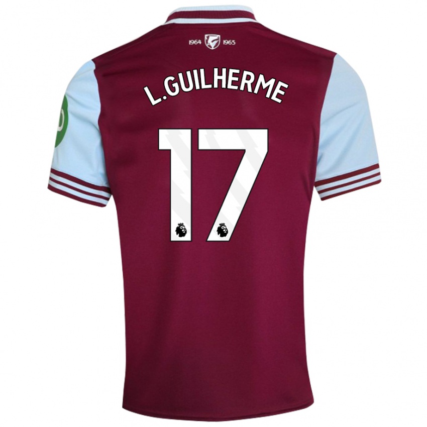 Hombre Camiseta Luis Guilherme #17 Rojo Oscuro 1ª Equipación 2024/25 La Camisa Chile