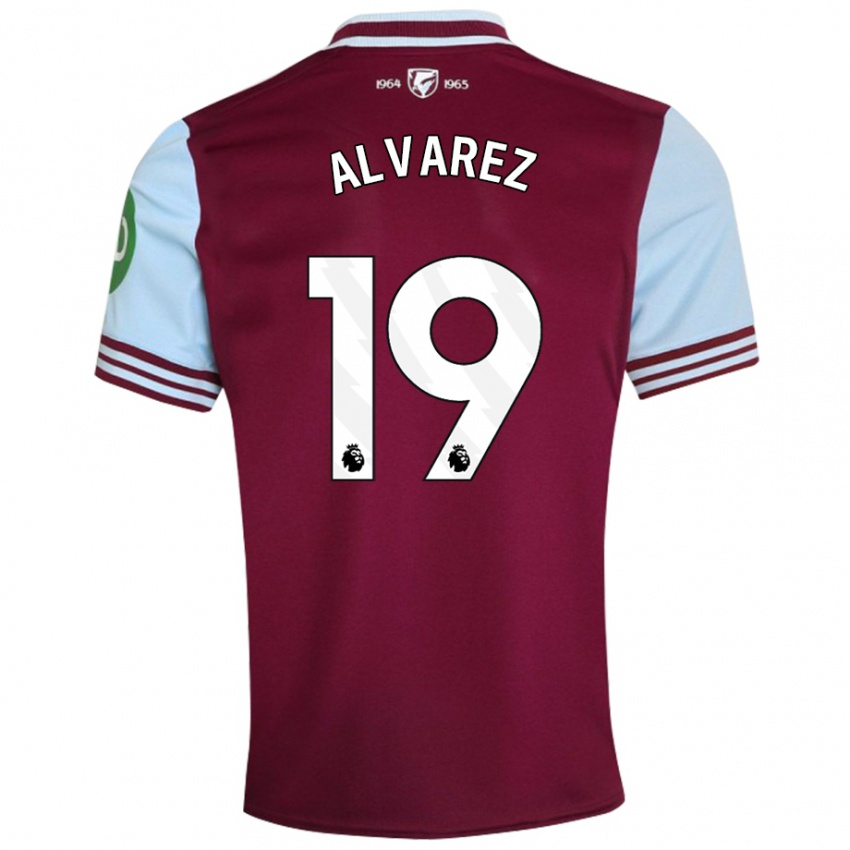 Hombre Camiseta Edson Alvarez #19 Rojo Oscuro 1ª Equipación 2024/25 La Camisa Chile