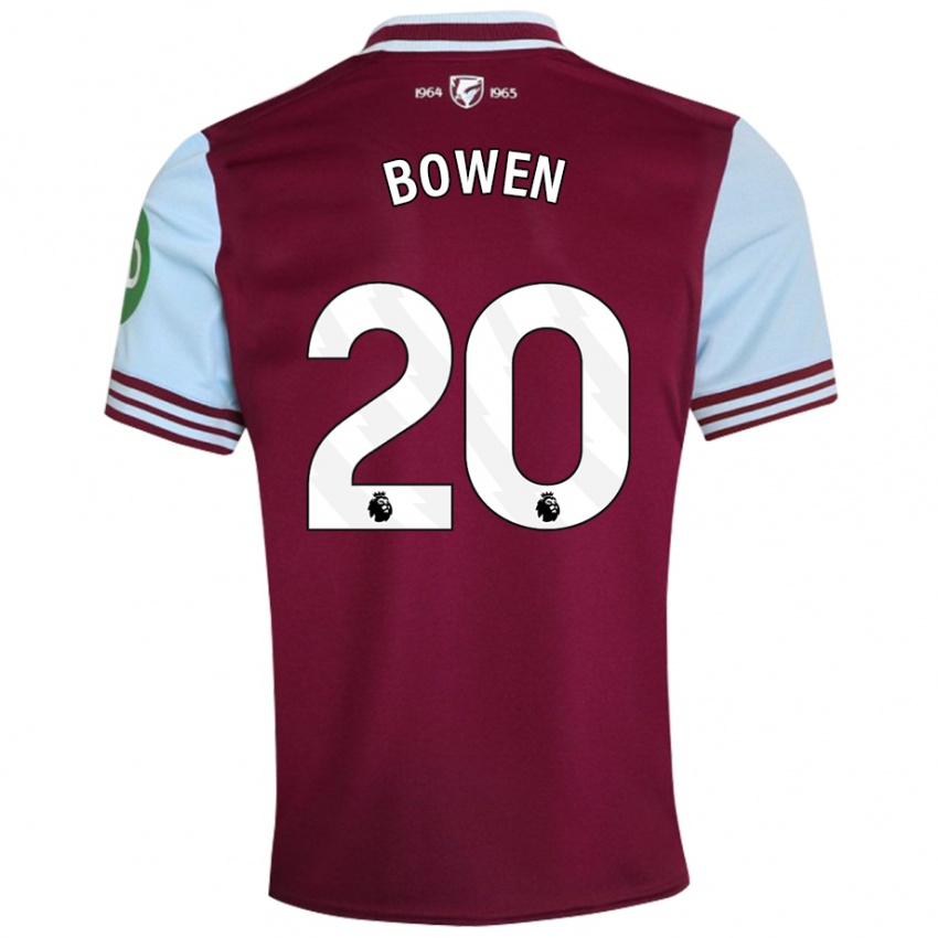 Hombre Camiseta Jarrod Bowen #20 Rojo Oscuro 1ª Equipación 2024/25 La Camisa Chile