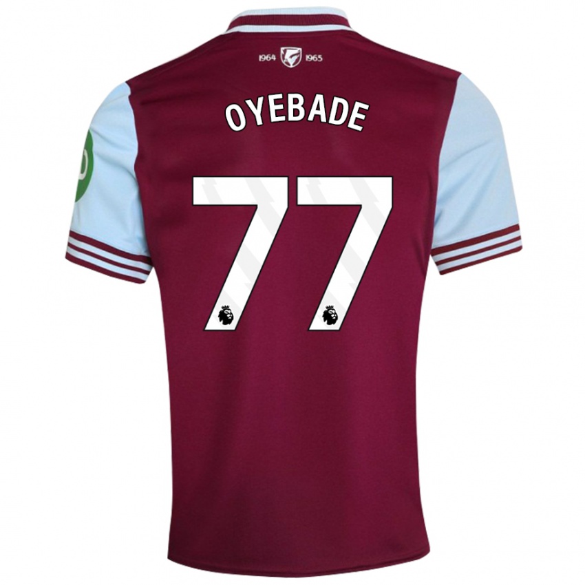 Hombre Camiseta Rayan Oyebade #77 Rojo Oscuro 1ª Equipación 2024/25 La Camisa Chile