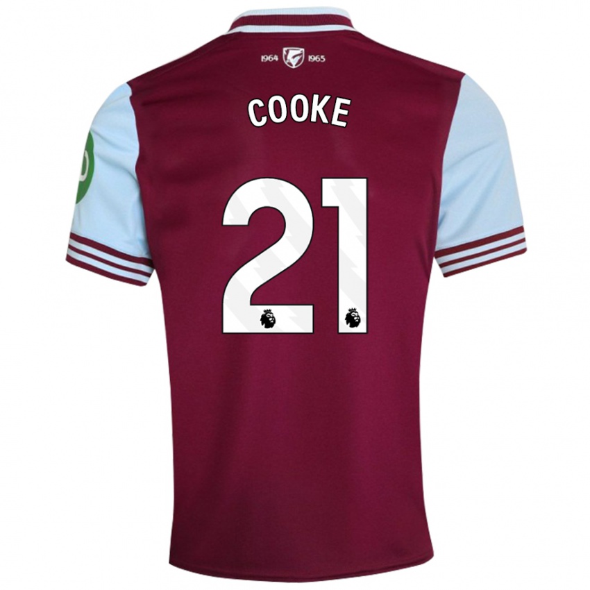 Hombre Camiseta Shannon Cooke #21 Rojo Oscuro 1ª Equipación 2024/25 La Camisa Chile