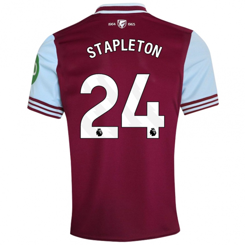 Hombre Camiseta Jessie Stapleton #24 Rojo Oscuro 1ª Equipación 2024/25 La Camisa Chile