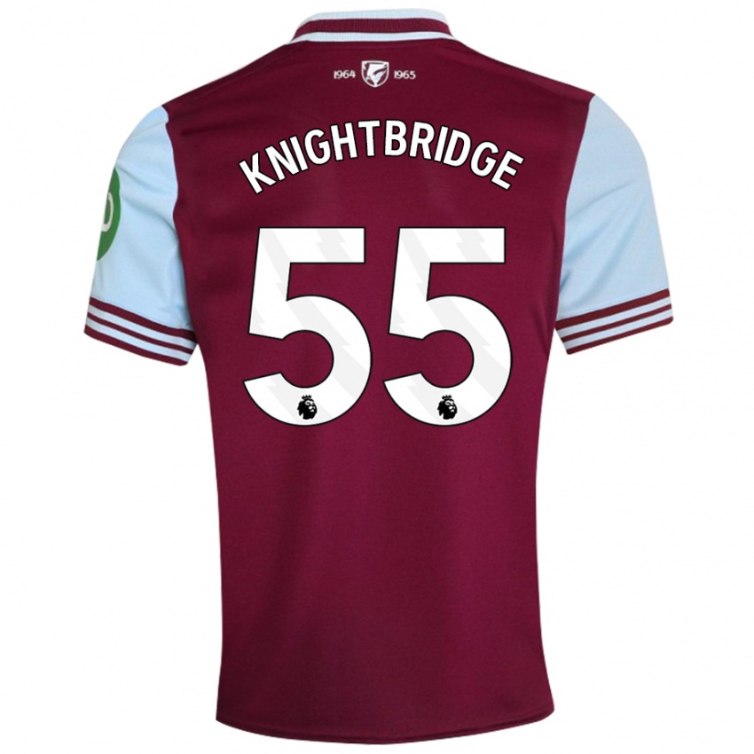 Hombre Camiseta Jacob Knightbridge #55 Rojo Oscuro 1ª Equipación 2024/25 La Camisa Chile