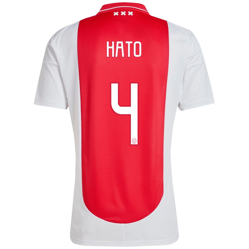 Hombre Camiseta Jorrel Hato #4 Rojo Blanco 1ª Equipación 2024/25 La Camisa Chile