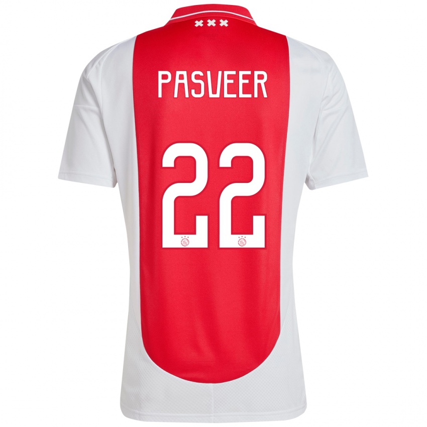 Hombre Camiseta Remko Pasveer #22 Rojo Blanco 1ª Equipación 2024/25 La Camisa Chile