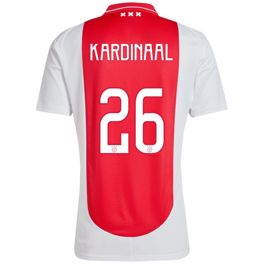 Hombre Camiseta Isa Kardinaal #26 Rojo Blanco 1ª Equipación 2024/25 La Camisa Chile