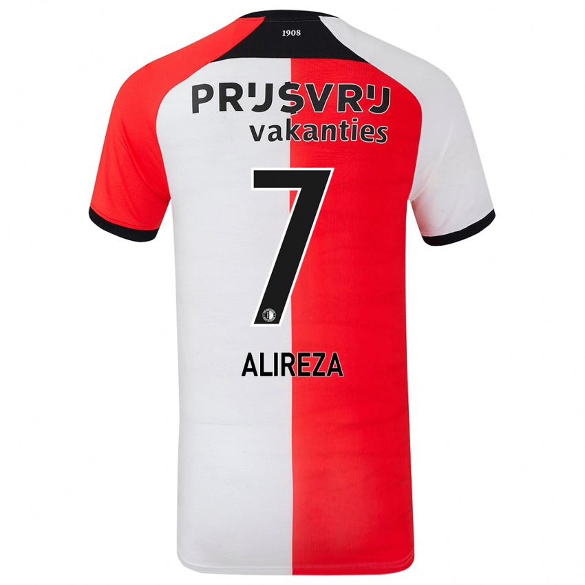 Hombre Camiseta Alireza Jahanbakhsh #7 Rojo Blanco 1ª Equipación 2024/25 La Camisa Chile