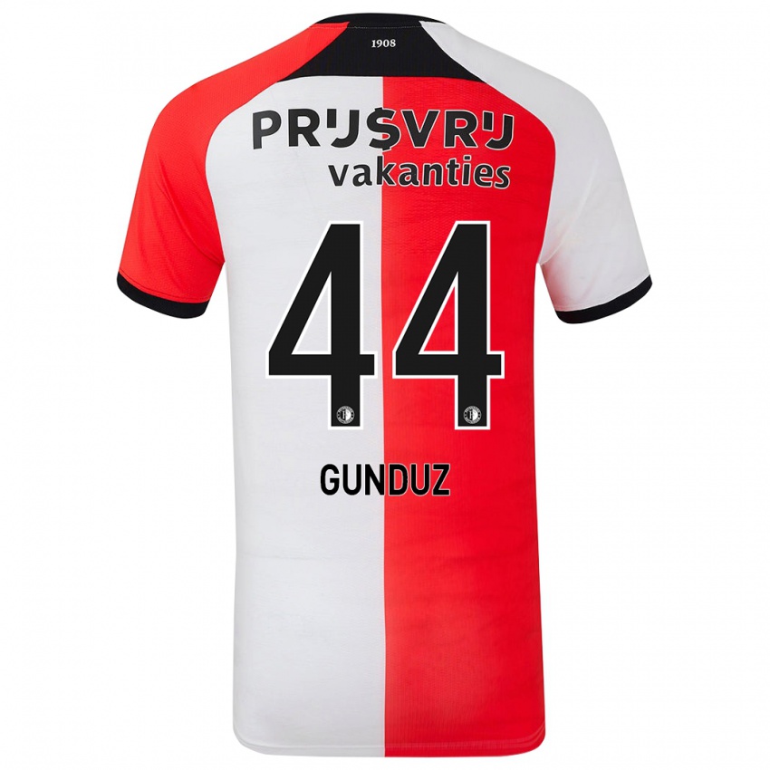 Hombre Camiseta Omer Gunduz #44 Rojo Blanco 1ª Equipación 2024/25 La Camisa Chile