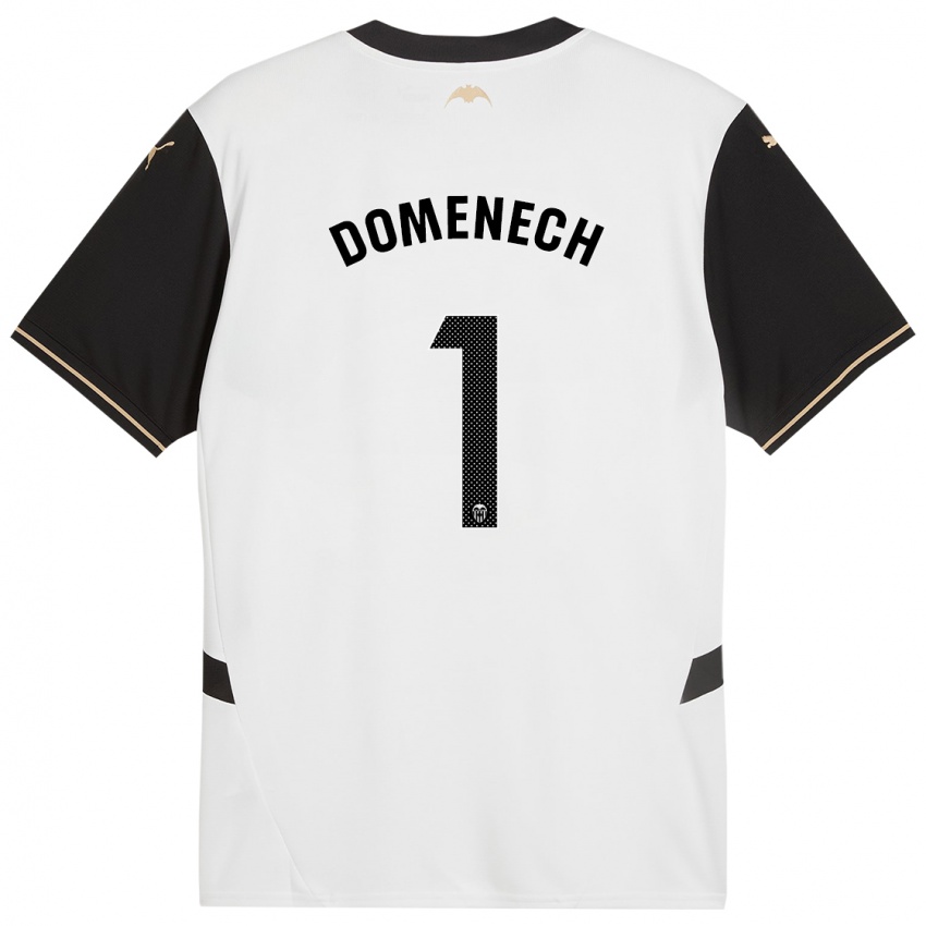 Hombre Camiseta Jaume Domenech #1 Blanco Negro 1ª Equipación 2024/25 La Camisa Chile