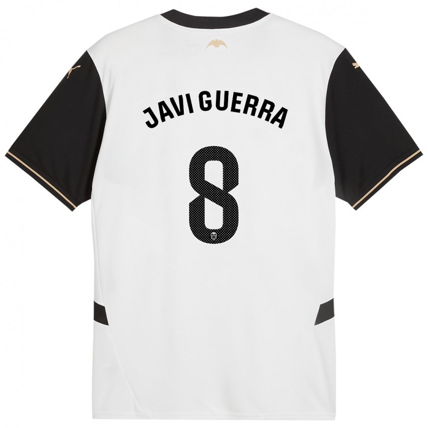 Hombre Camiseta Javi Guerra #8 Blanco Negro 1ª Equipación 2024/25 La Camisa Chile