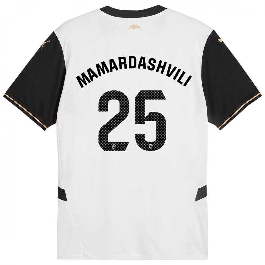 Hombre Camiseta Giorgi Mamardashvili #25 Blanco Negro 1ª Equipación 2024/25 La Camisa Chile