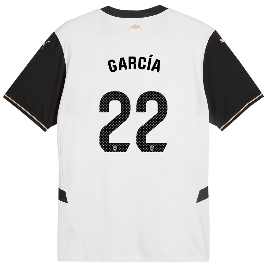 Hombre Camiseta Azael García #22 Blanco Negro 1ª Equipación 2024/25 La Camisa Chile