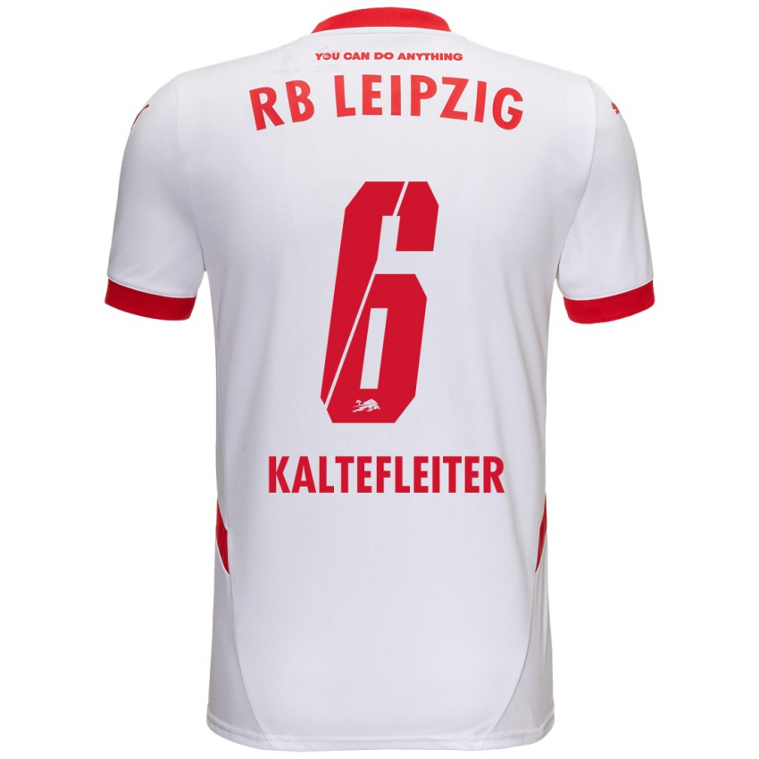 Hombre Camiseta Benno Kaltefleiter #6 Blanco Rojo 1ª Equipación 2024/25 La Camisa Chile