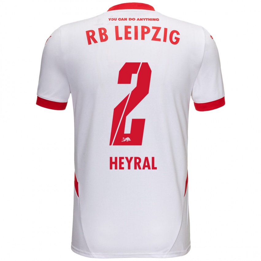 Hombre Camiseta Neo Heyral #2 Blanco Rojo 1ª Equipación 2024/25 La Camisa Chile