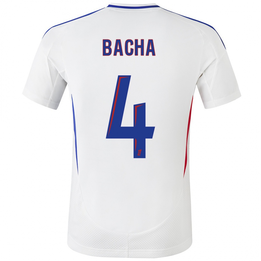 Hombre Camiseta Selma Bacha #4 Blanco Azul 1ª Equipación 2024/25 La Camisa Chile