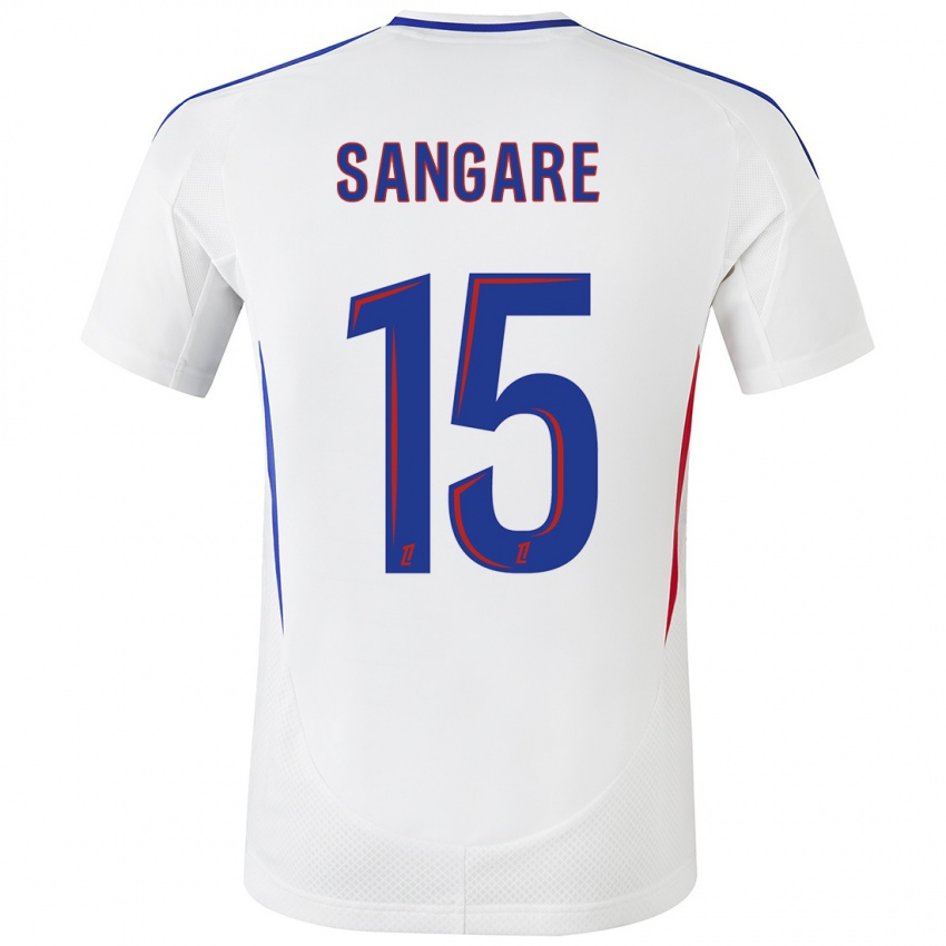 Hombre Camiseta Wassa Sangaré #15 Blanco Azul 1ª Equipación 2024/25 La Camisa Chile