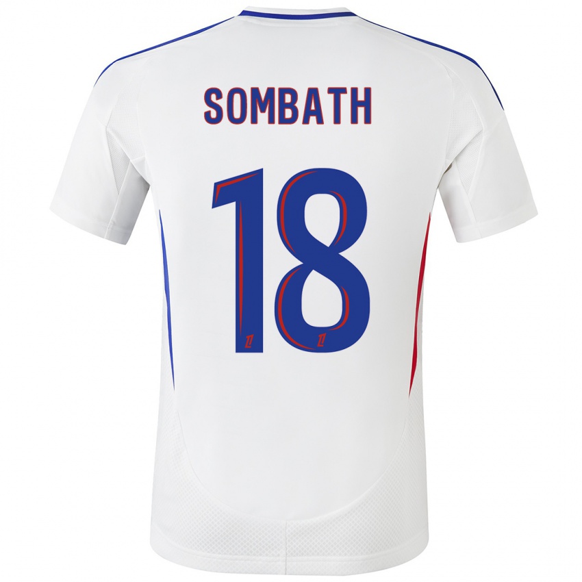 Hombre Camiseta Alice Sombath #18 Blanco Azul 1ª Equipación 2024/25 La Camisa Chile