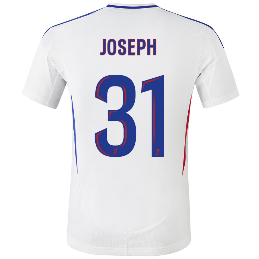 Hombre Camiseta Liana Joseph #31 Blanco Azul 1ª Equipación 2024/25 La Camisa Chile