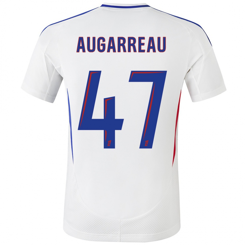 Hombre Camiseta Sofiane Augarreau #47 Blanco Azul 1ª Equipación 2024/25 La Camisa Chile