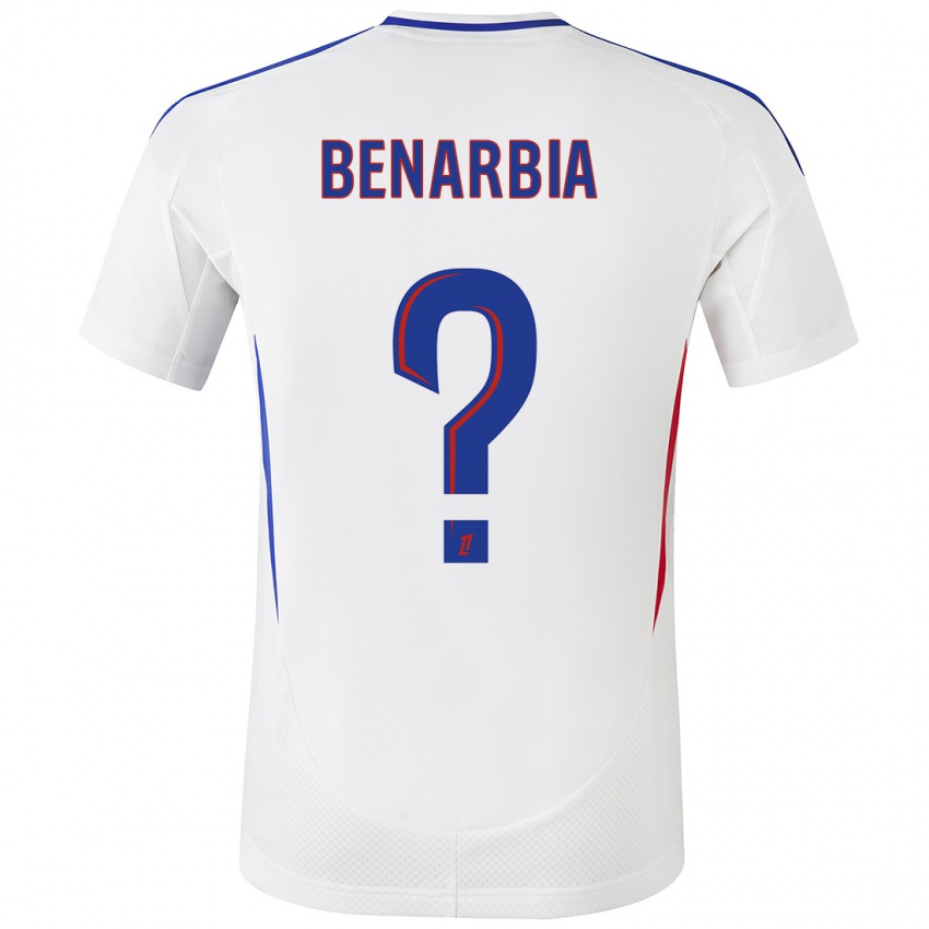 Hombre Camiseta Fares Benarbia #0 Blanco Azul 1ª Equipación 2024/25 La Camisa Chile