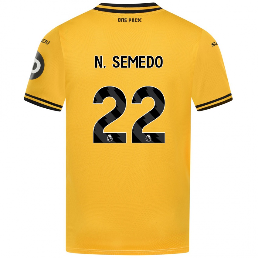 Hombre Camiseta Nelson Semedo #22 Amarillo 1ª Equipación 2024/25 La Camisa Chile