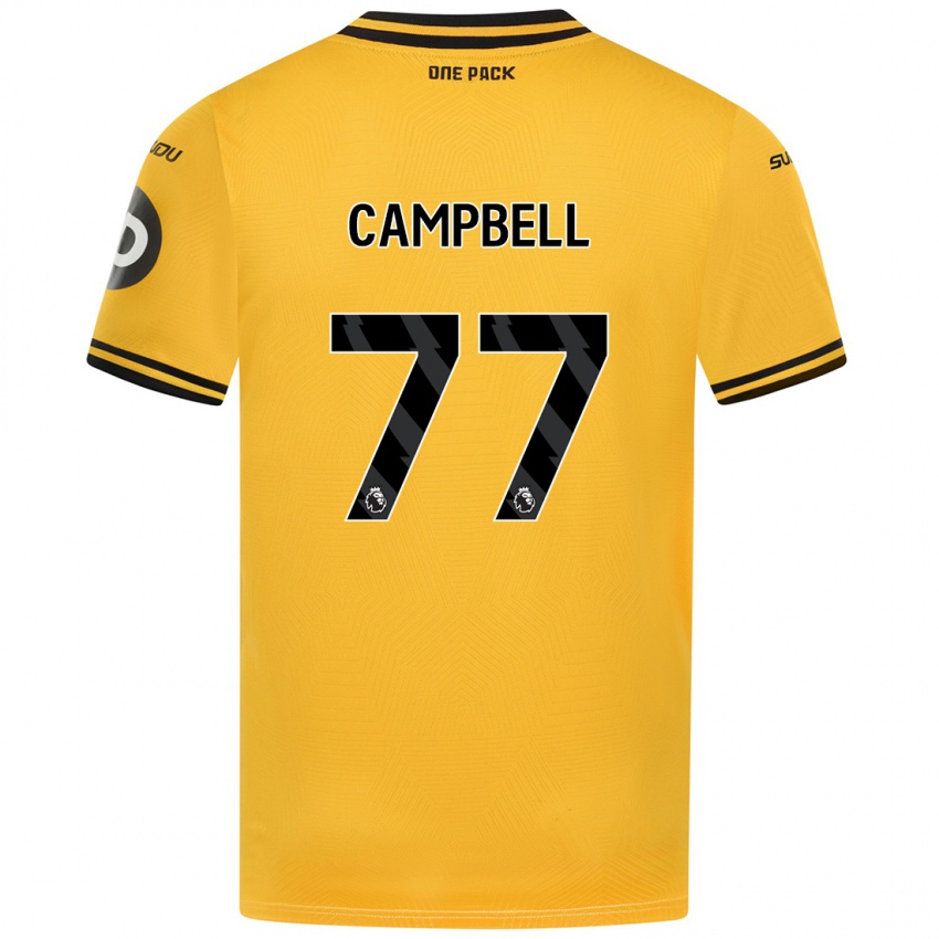 Hombre Camiseta Chem Campbell #77 Amarillo 1ª Equipación 2024/25 La Camisa Chile