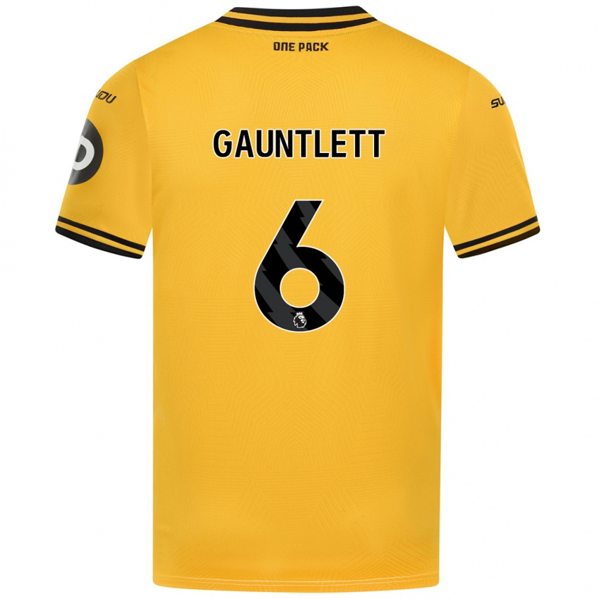 Hombre Camiseta Maz Gauntlett #6 Amarillo 1ª Equipación 2024/25 La Camisa Chile