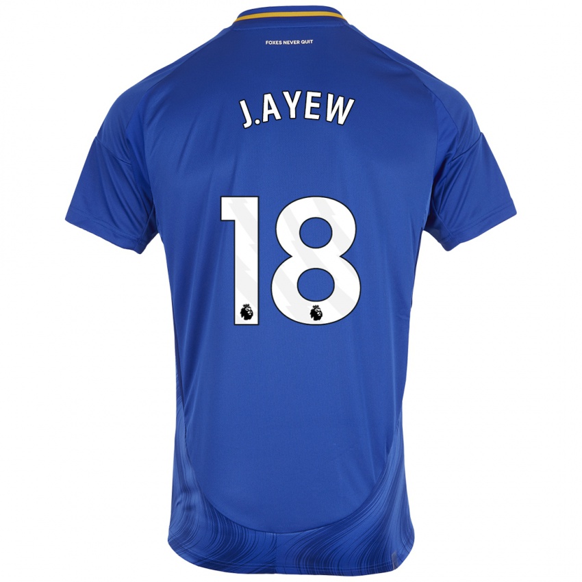 Hombre Camiseta Ayew #18 Azul Blanco 1ª Equipación 2024/25 La Camisa Chile