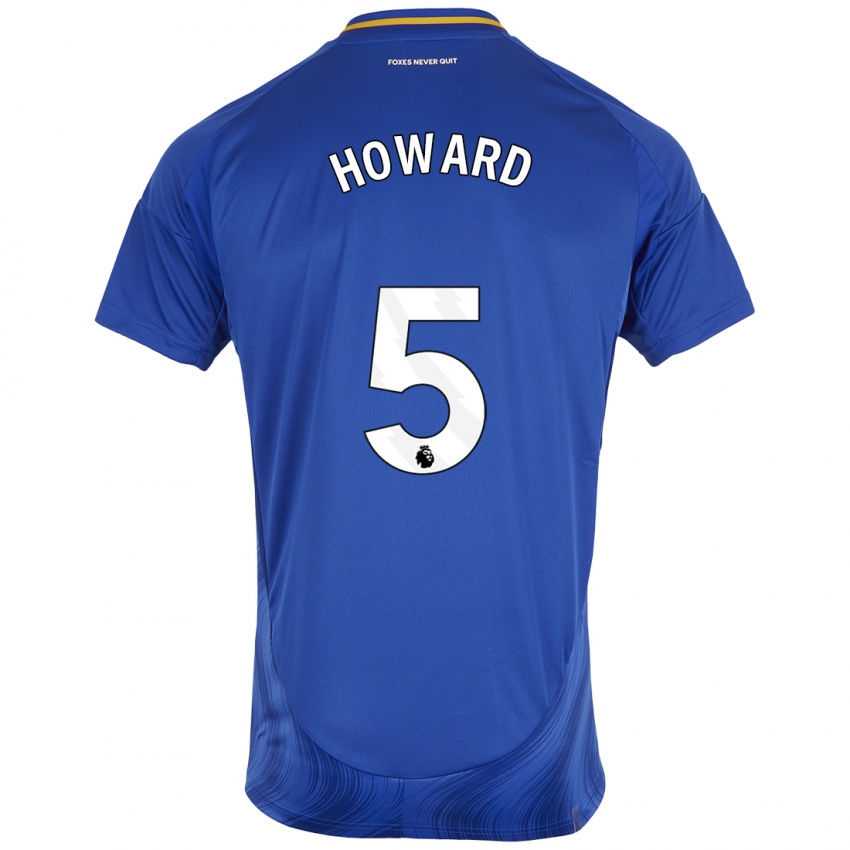 Hombre Camiseta Sophie Howard #5 Azul Blanco 1ª Equipación 2024/25 La Camisa Chile