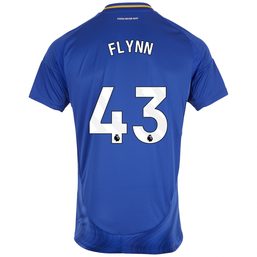 Hombre Camiseta Shane Flynn #43 Azul Blanco 1ª Equipación 2024/25 La Camisa Chile