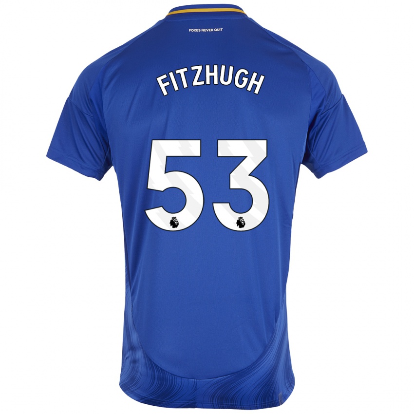 Hombre Camiseta Ethan Fitzhugh #53 Azul Blanco 1ª Equipación 2024/25 La Camisa Chile