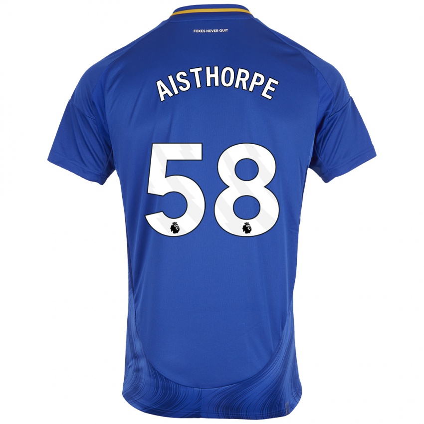 Hombre Camiseta Bailey Aisthorpe #58 Azul Blanco 1ª Equipación 2024/25 La Camisa Chile