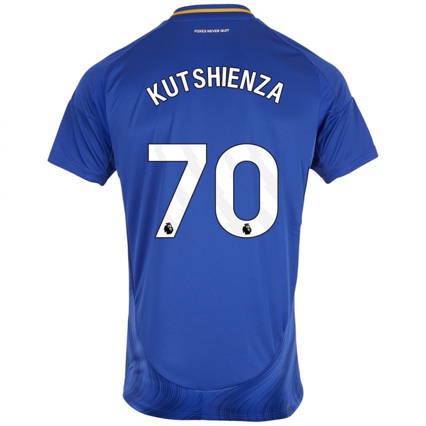 Hombre Camiseta Jesper Kutshienza #70 Azul Blanco 1ª Equipación 2024/25 La Camisa Chile